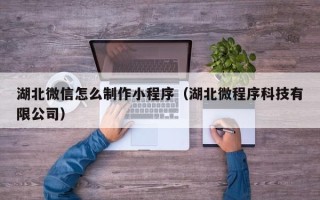 东阳湖北微信怎么制作小程序（湖北微程序科技有限公司）